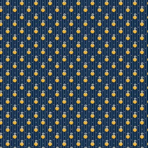 Indigo Cheddar II - Pinstripe Circle Indigo – Stitchin' Heaven
