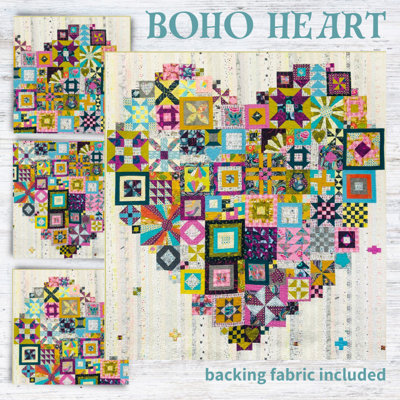 Boho Heart Block of the Month - Begins October 2024 BOHOHRT-OCT24
