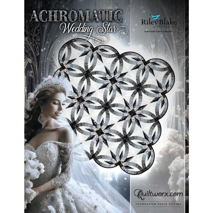 Achromatic Wedding Star Quilt Kit ACHRMTCSTR-QK
