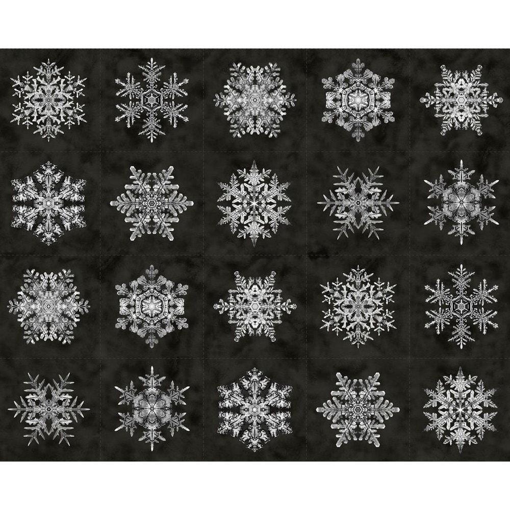 Bentley's Snowflakes - Snowflakes Charcoal – Stitchin Heaven, image size:1000x1000