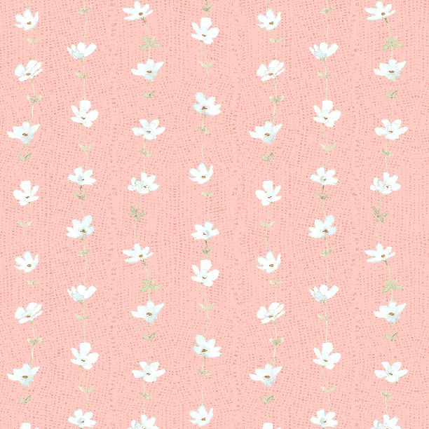 Daisy Days - Floral Stripe Pink Cream 3028-83313-317