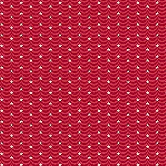 Stars & Stripes - Curtain Stars Red Andover Fabrics/CIT 