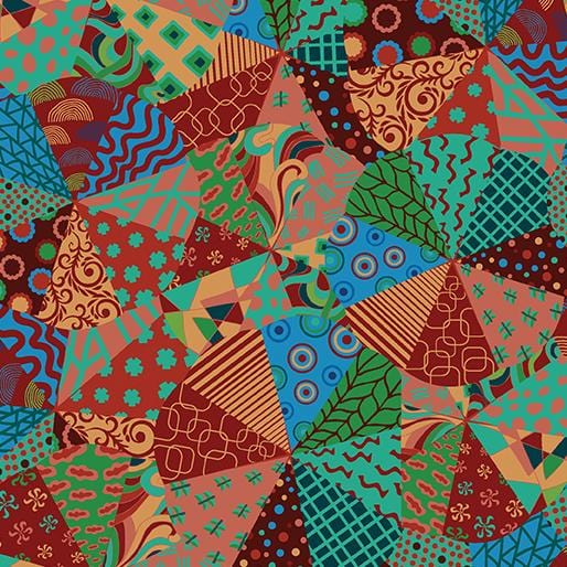 Not Your Mama's Garden Crazy Quilt Rust