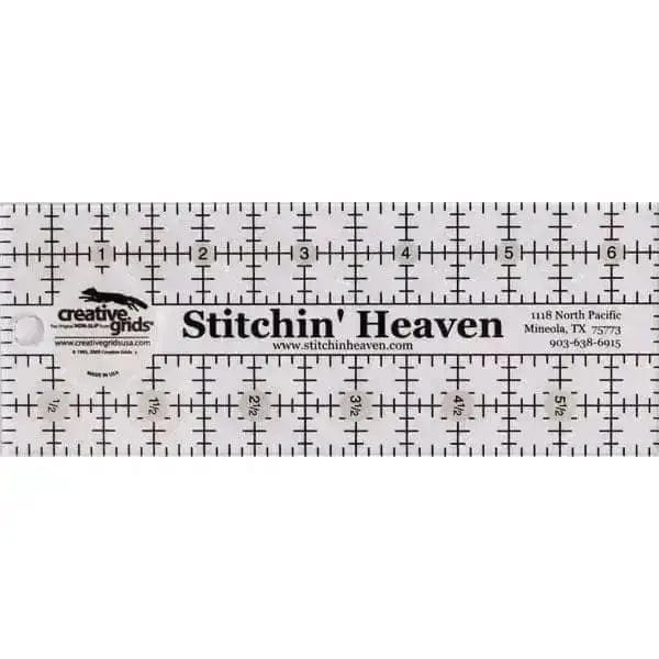 Stitchin' Heaven Shop Ruler by Creative Grids - 2.5" x 6.5" Checker Distributors 
