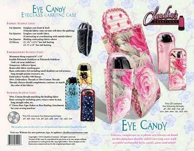 Eye Candy Eyeglass Case - Hand Sew/Embroidery CD Pattern BREWER 