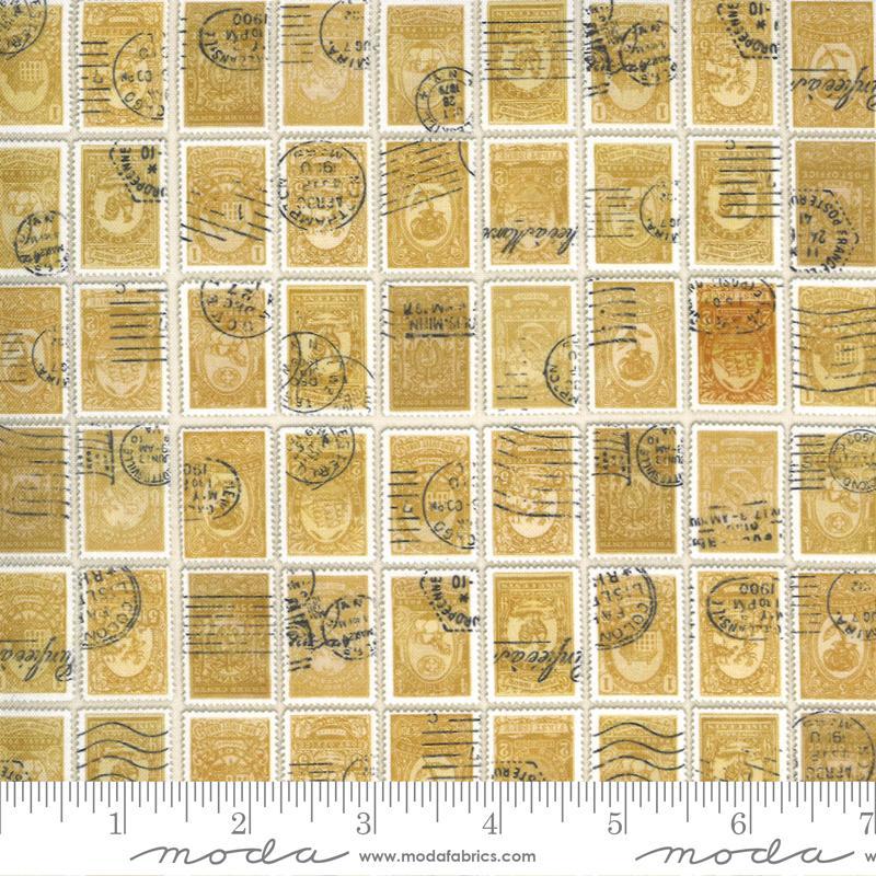 Flea Market Fresh - Stamps - Gold MODA/ United Notions 