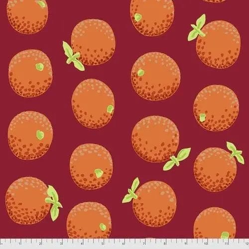 Kaffe Fassett Collective Aug21 - Oranges - Maroon FreeSpirit Fabrics 