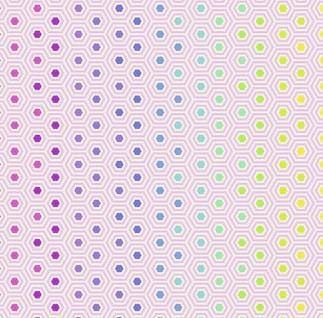 Tula's True Colors - Hexy Rainbow - Shell FreeSpirit Fabrics 