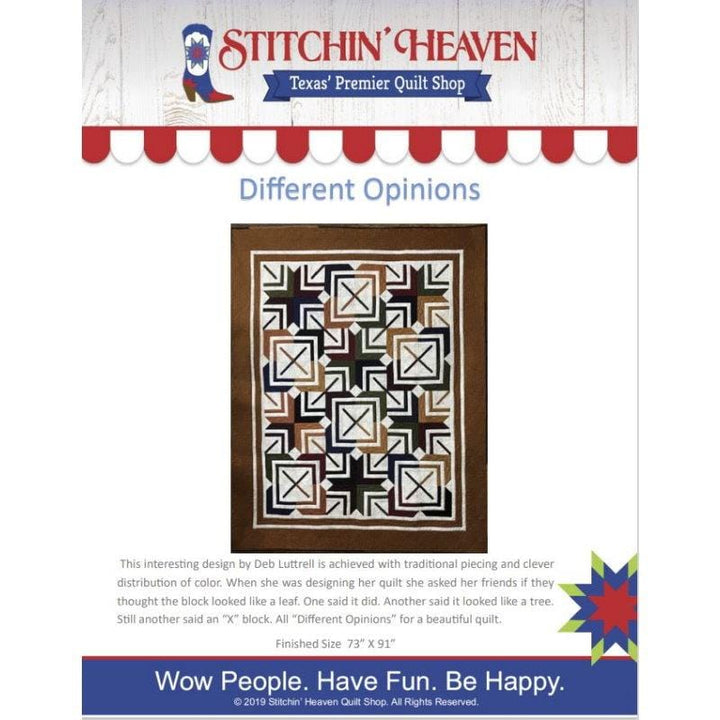 Digital Download - Different Opinions Pattern by Stitchin' Heaven IN HOUSE 