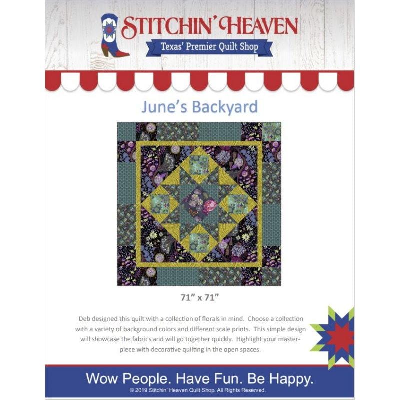Digital Download - June's Backyard Quilt Pattern by Stitchin' Heaven IN HOUSE 