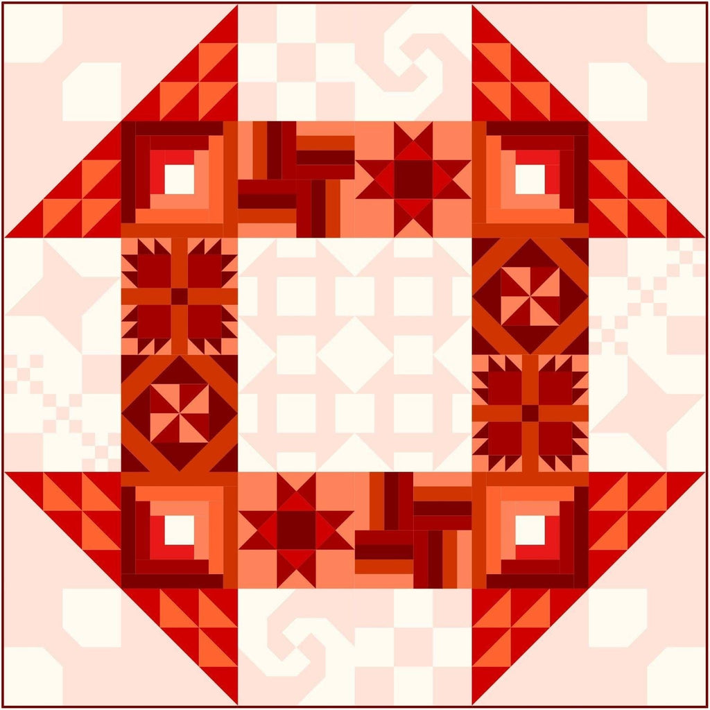 Schoolhouse Dash Red Quilt Kit