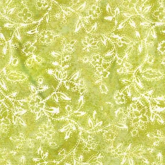 Island Batik - Lace & Grace - Dot Vine Green Apple Island Batik, Inc. 
