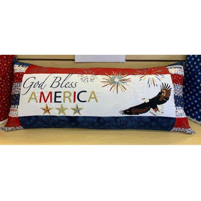 God Bless America Bench Pillow CD Pattern Laurie Kent Designs 