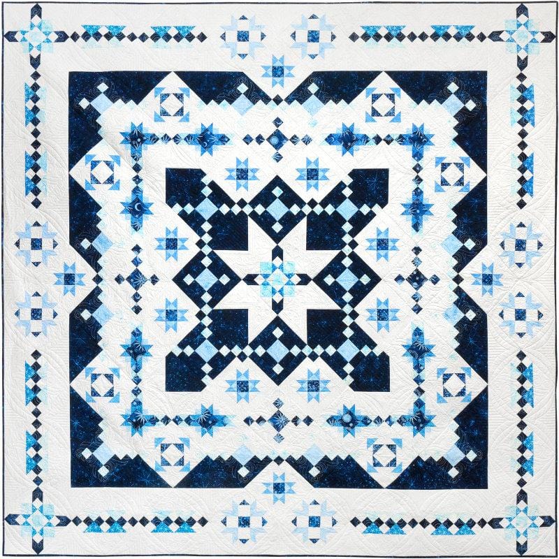 Mid Winter Blues BOM Quilt Pattern Whirligig Designs 