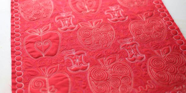 Free motion quilted coaster