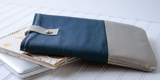Back to school How to Make a Leather-Trimmed Laptop Case