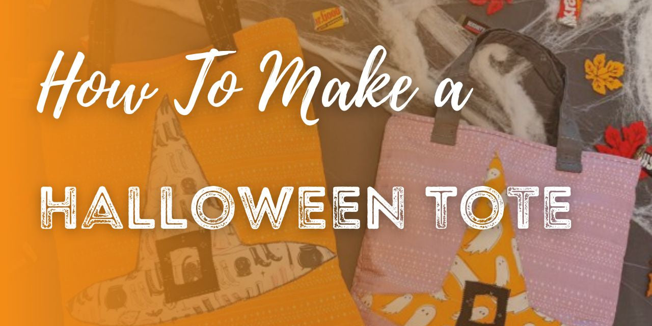 Halloween Totes with Downloadable Witch Hat Pattern