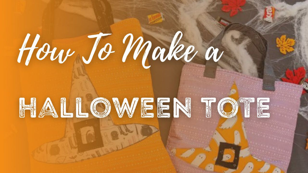 Halloween Totes with Downloadable Witch Hat Pattern