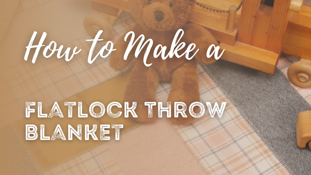 Make a flatlock throw blanket