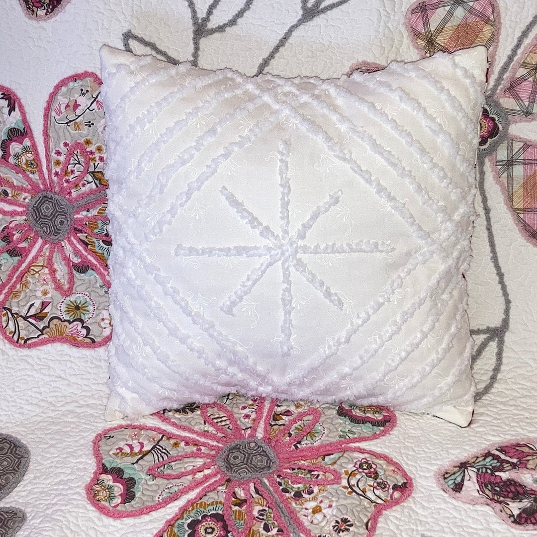 Chenille Pillow with Rulerwork Blog