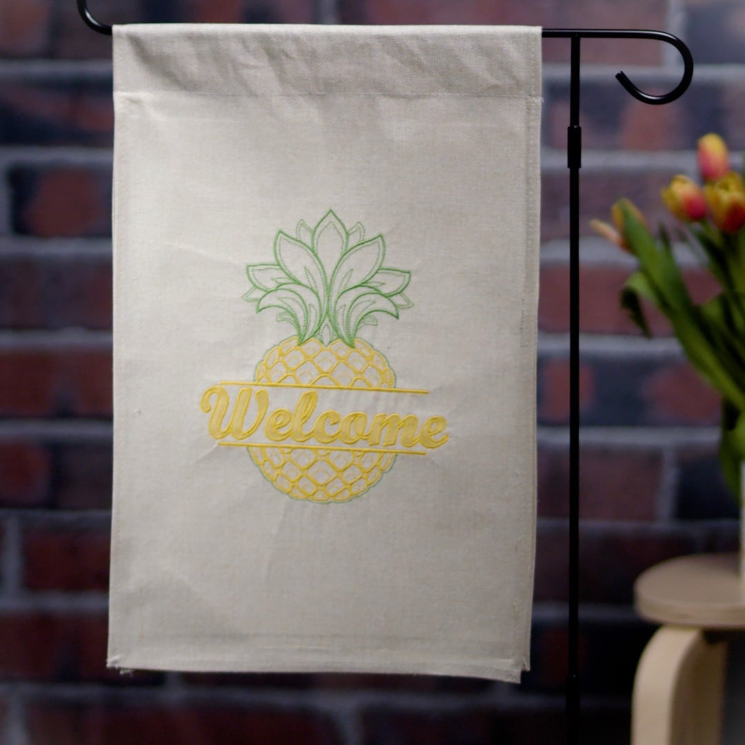 Embroidered Garden Flag