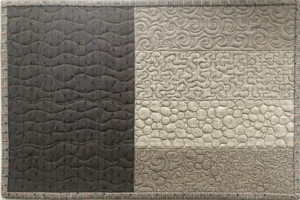 Free Motion quilted placemat