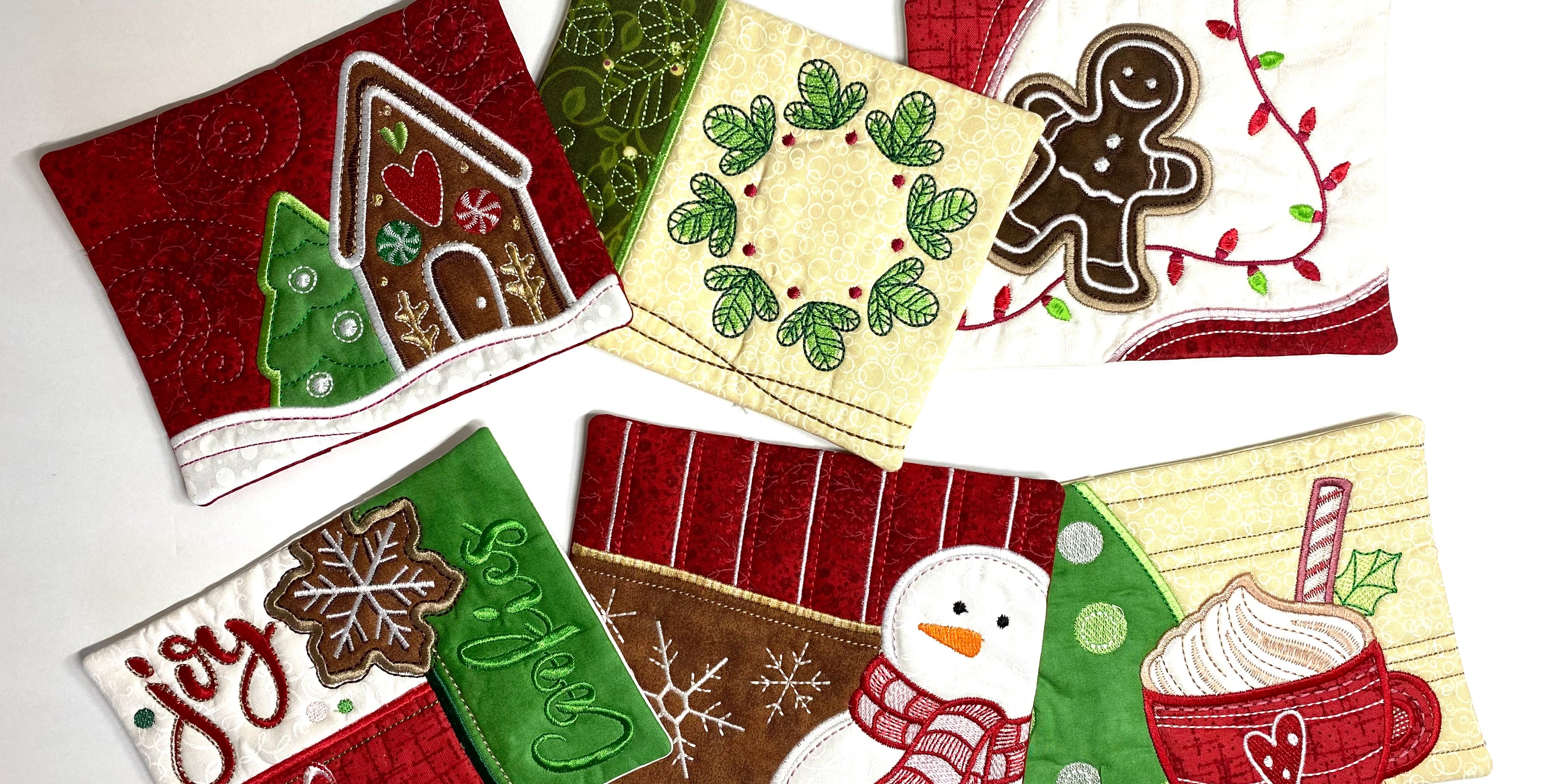 Hoopin' It Up: Embroidered Holiday Mug Rugs