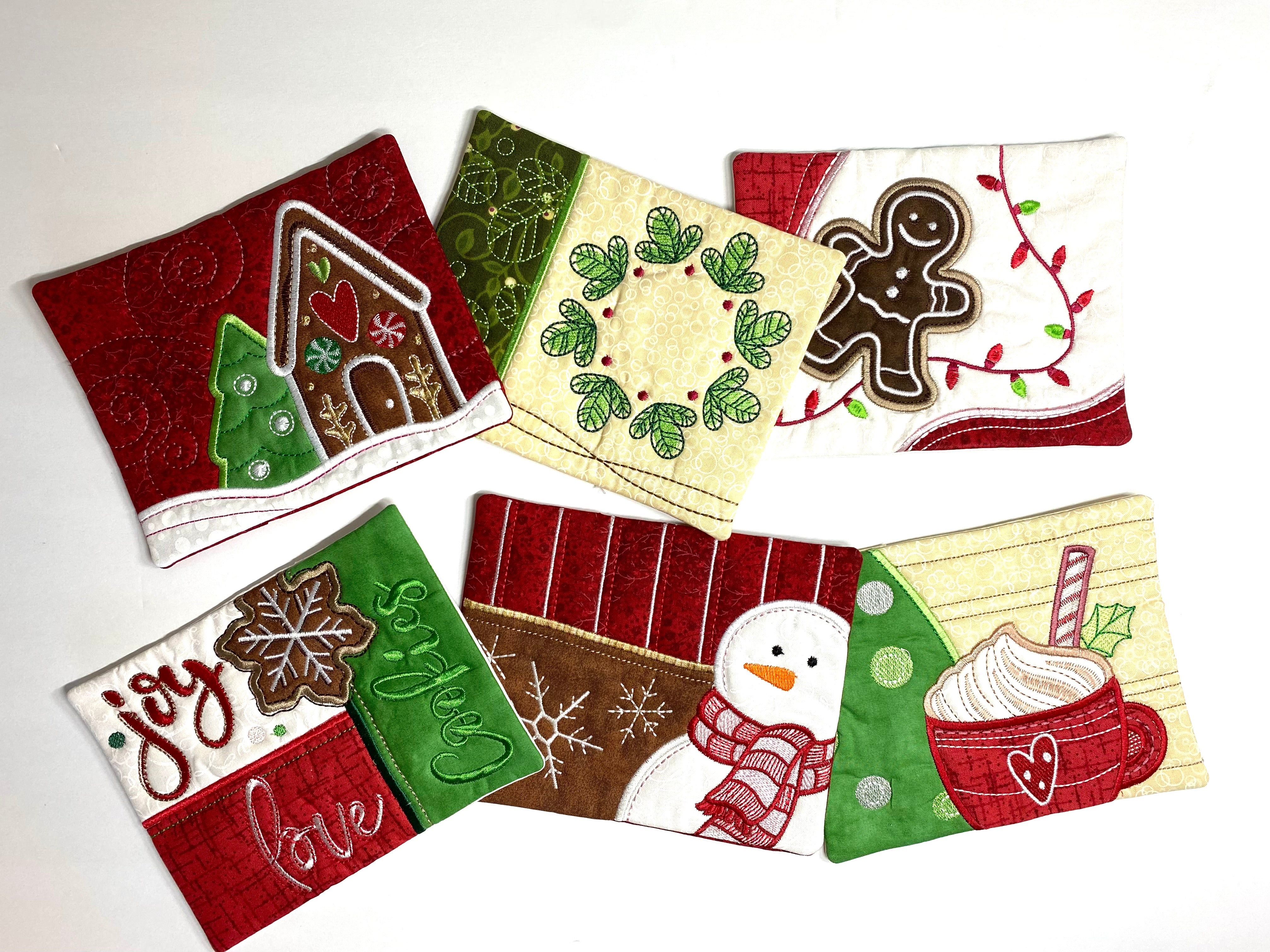 Hoopin' It Up: Embroidered Holiday Mug Rugs