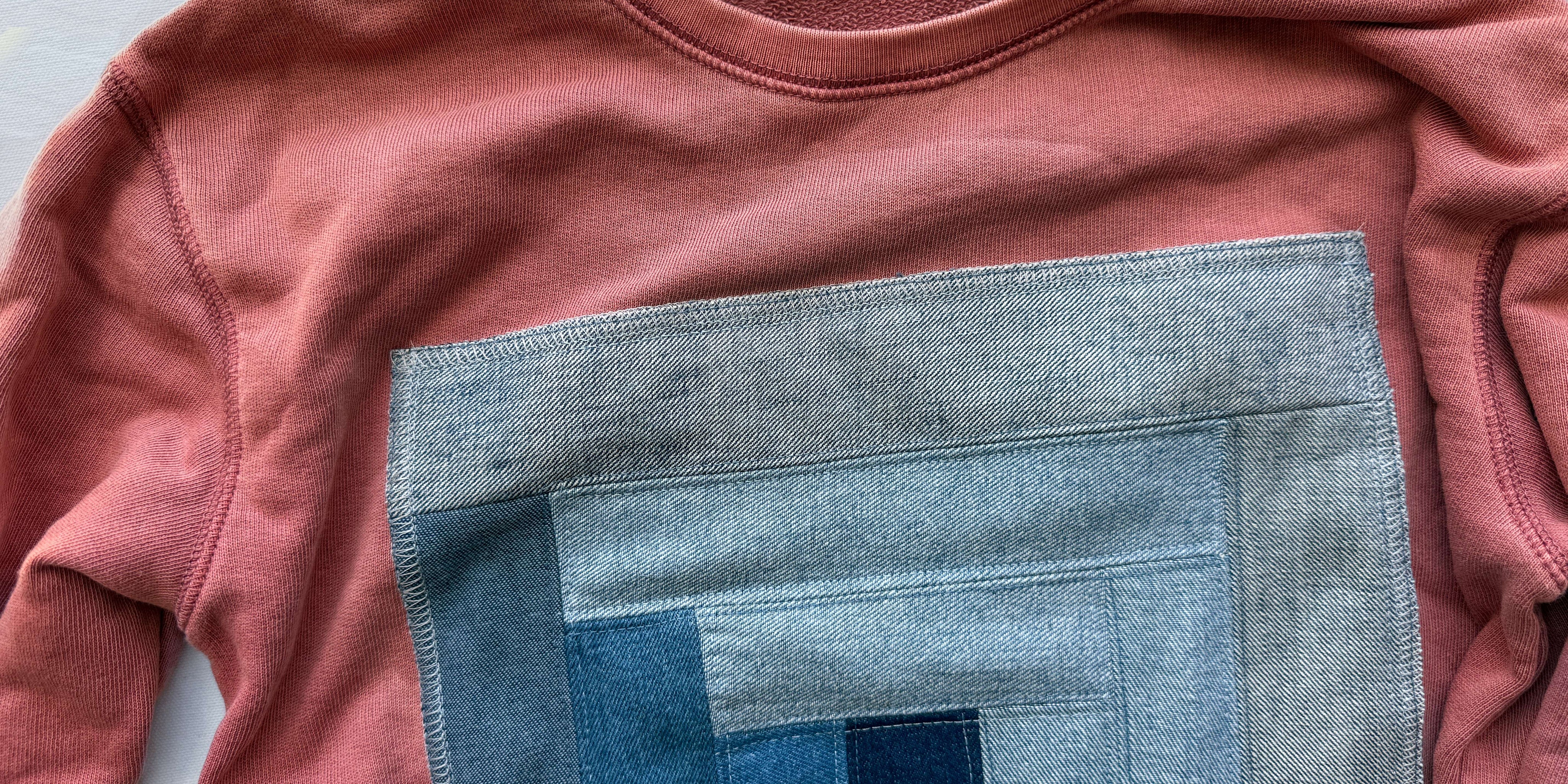 How to Upcycle a Sweatshirt with an Orphan Quilt Block