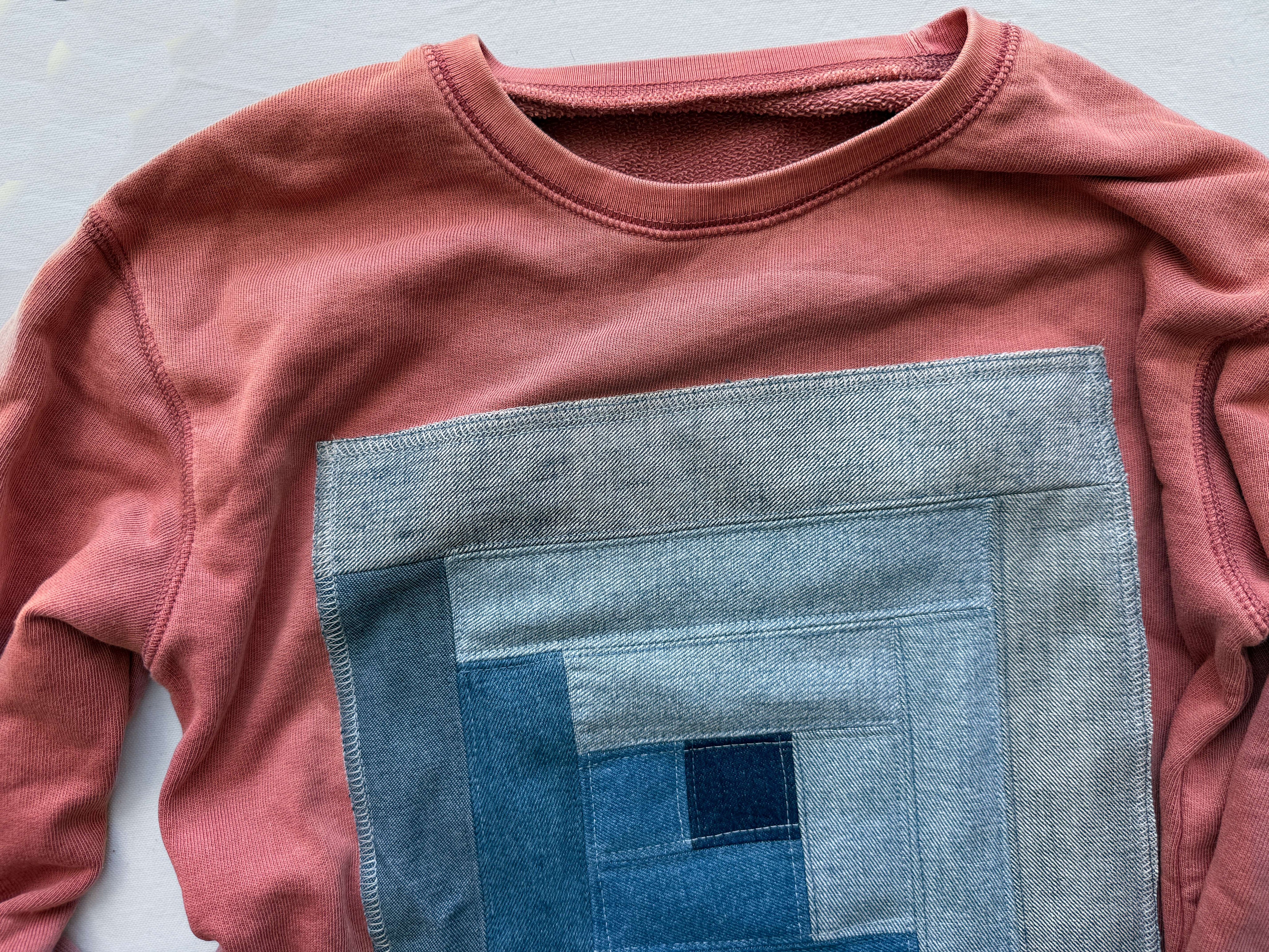 How to Upcycle a Sweatshirt with an Orphan Quilt Block