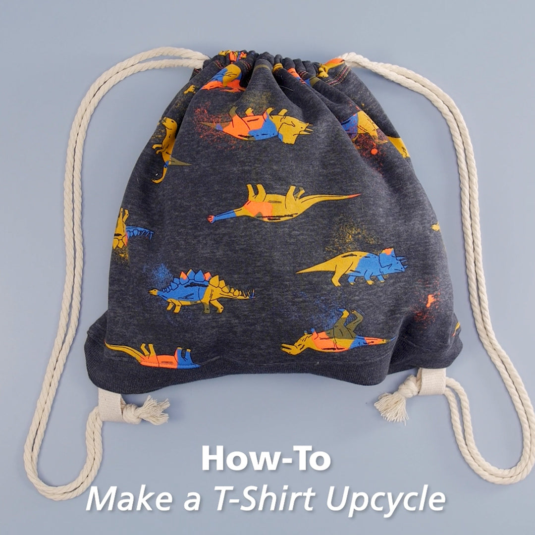 Upcycled Drawstring Backpack