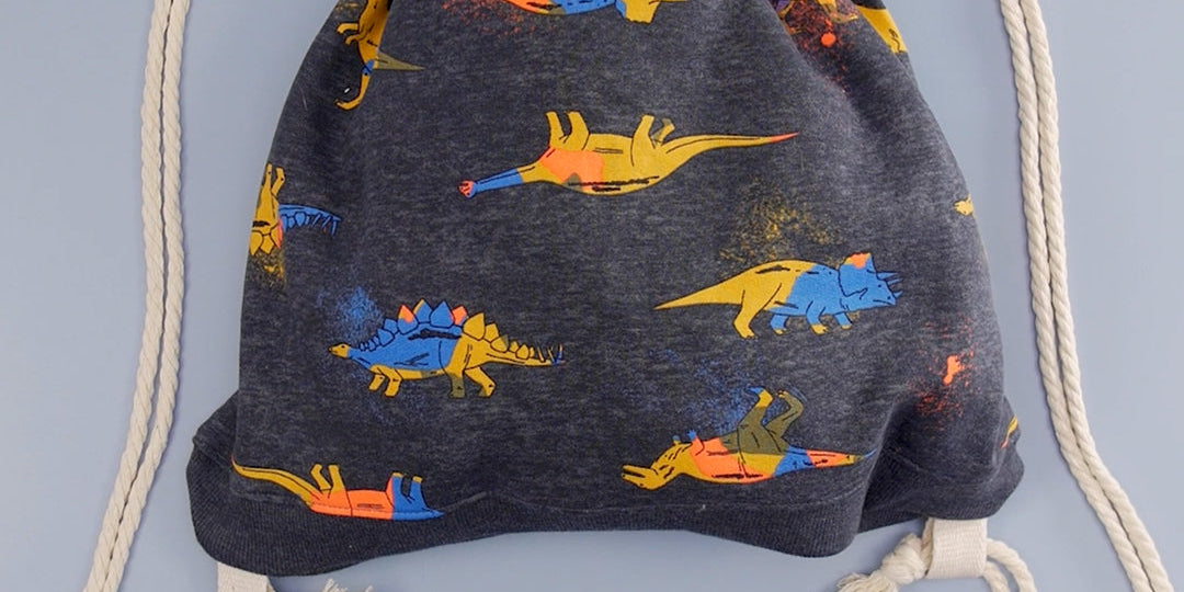 Upcycled Drawstring Backpack