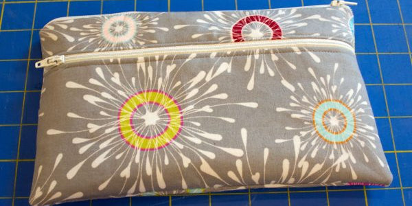 Back to school two-pocket pencil case