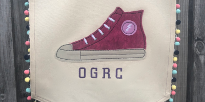 Back-to-school Machine Embroidery Sneaker Appliqués