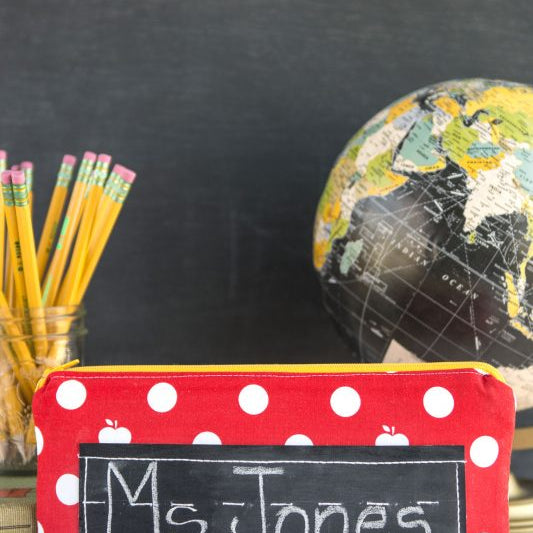 Zipper Pencil Case with Chalk Board 