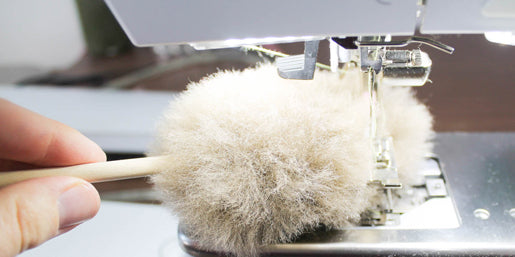 Sewing Machine lambswool tool for cleaning lint and dust