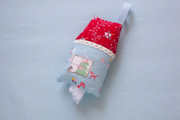 Homemade holiday themed pin cushion