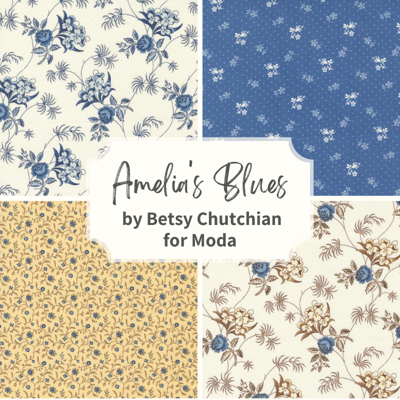 Amelia's Blues Collection by Betsy Chutchian for Moda