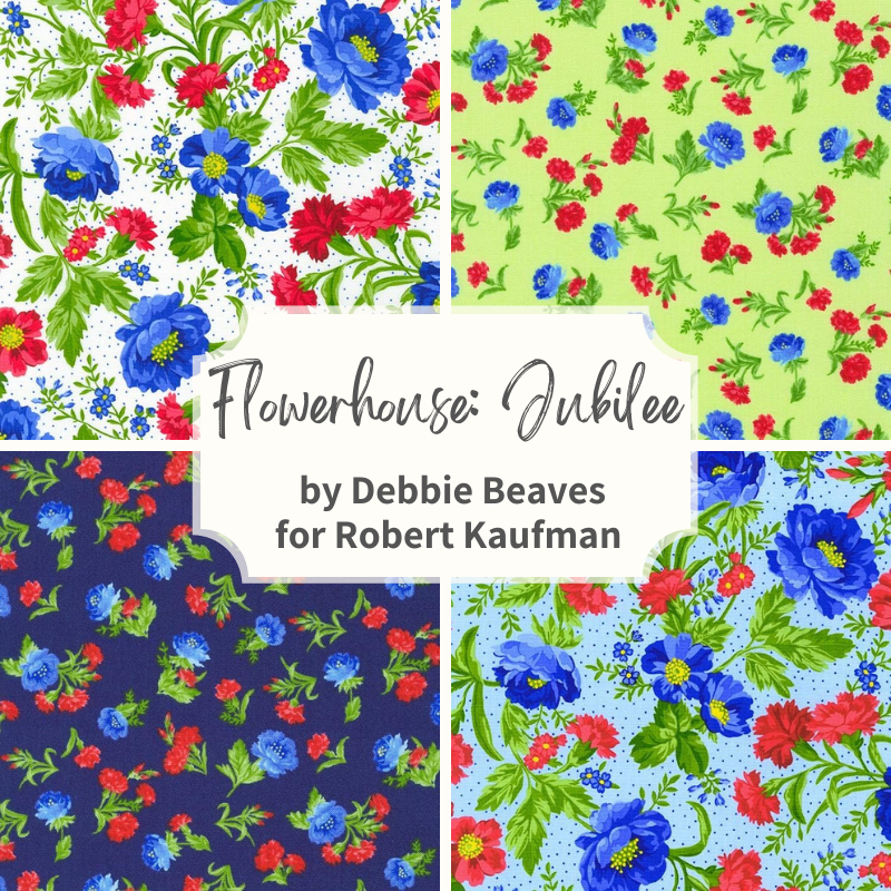 Flowerhouse: Jubilee Fabric Collection by Debbie Beaves