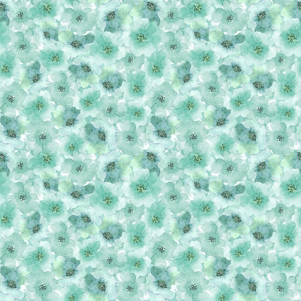 Tonal Floral Teal - Petal Whispers