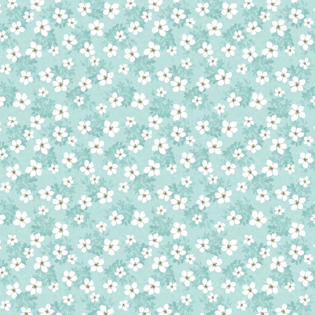 Small Floral Teal - Petal Whispers