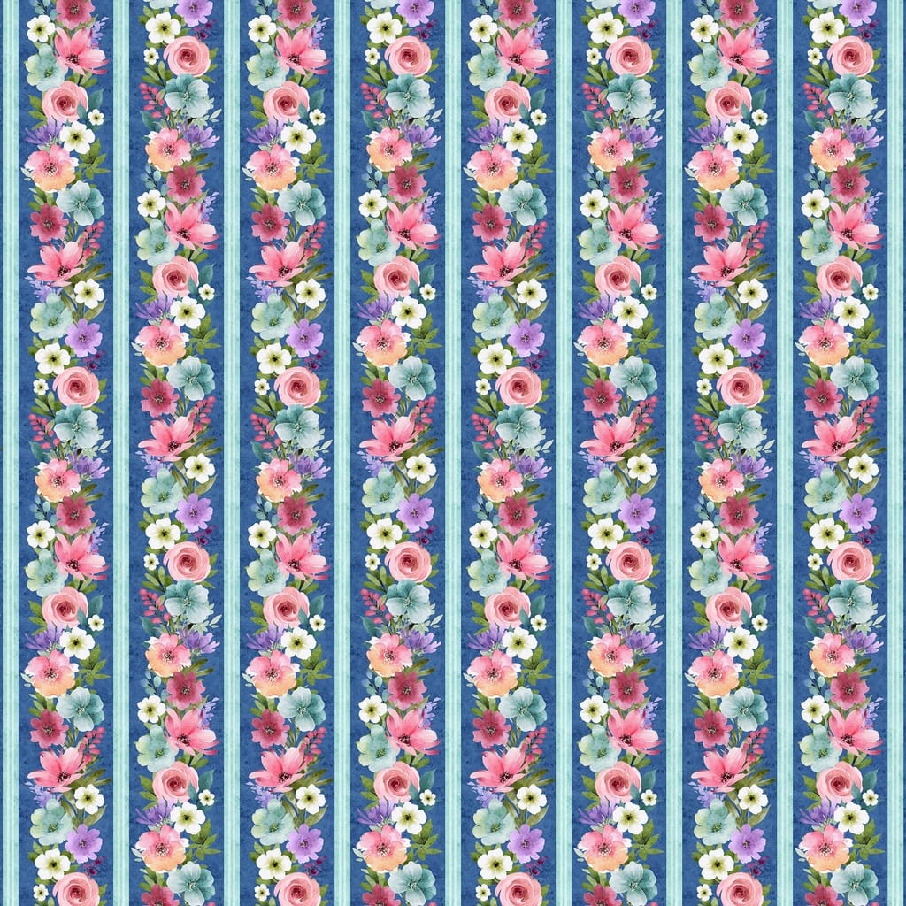 Border Stripe Multi - Petal Whispers