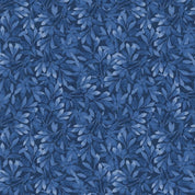 Tonal Leaves Dark Blue - Petal Whispers