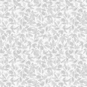 Tonal Leaves White Gray - Petal Whispers
