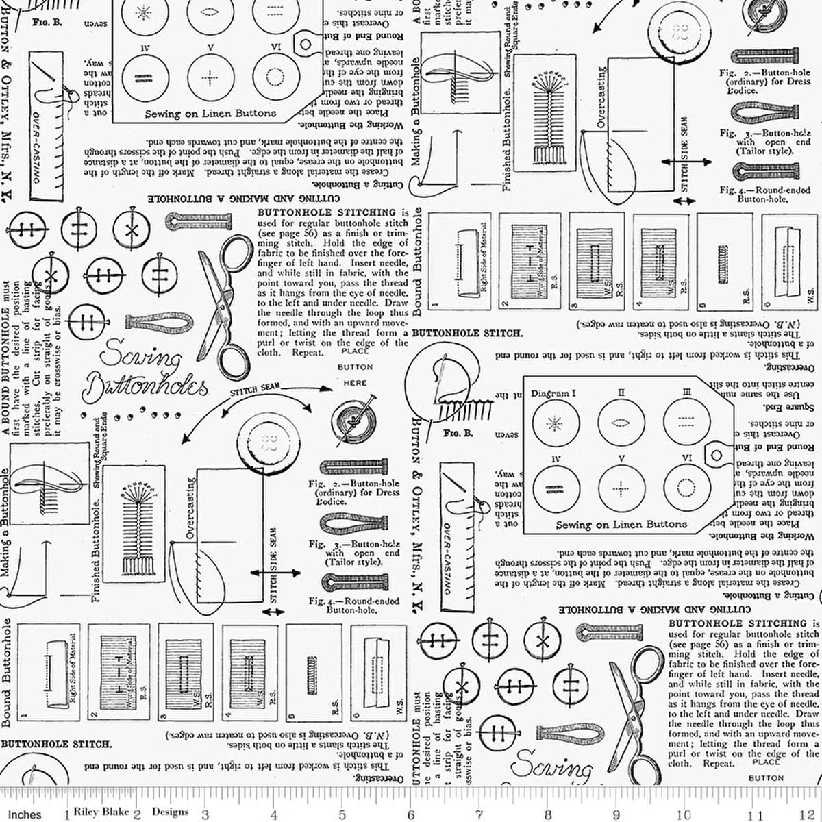 Sewing Notes Off White - Sew America