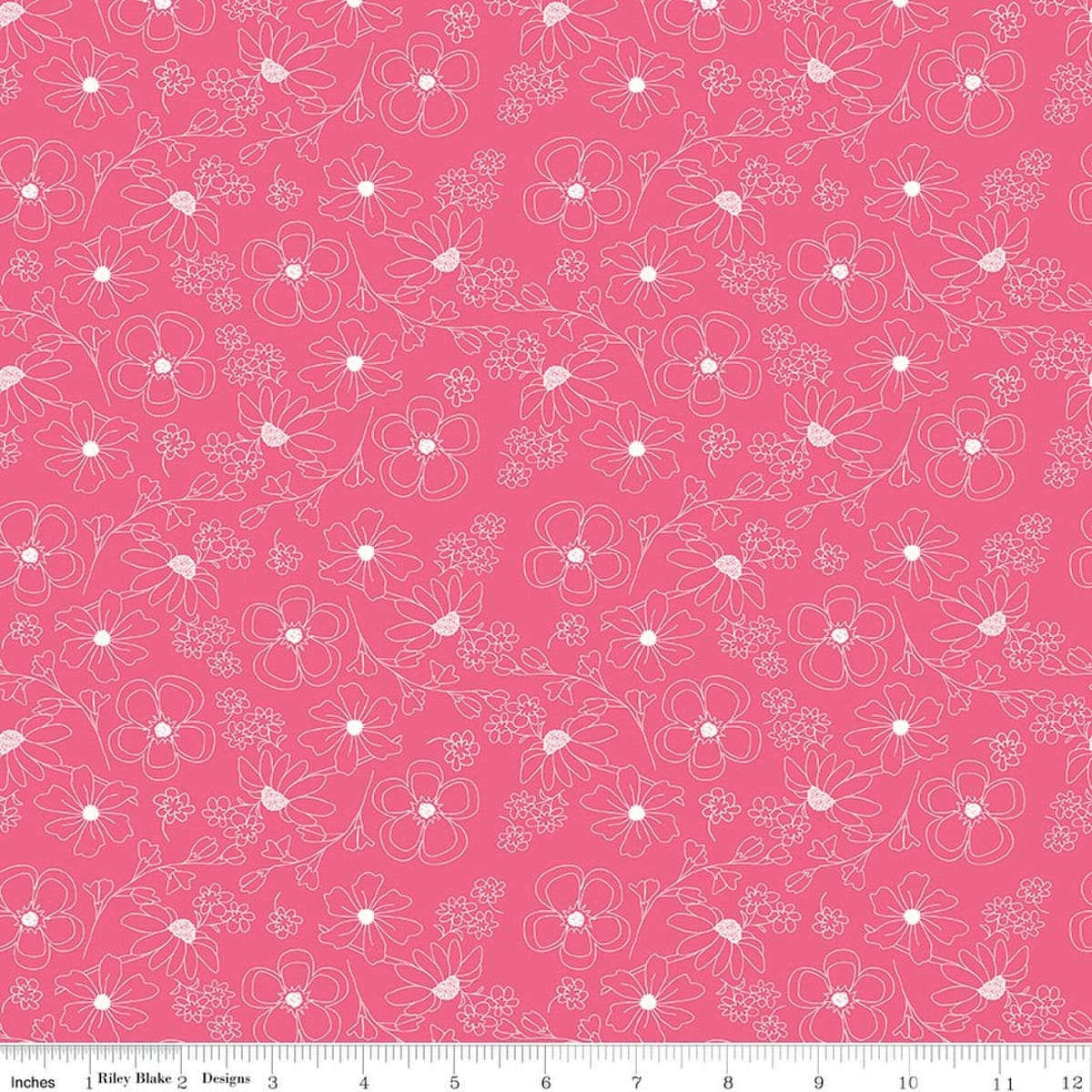 Outlined Flowers Pink - Painted Petals