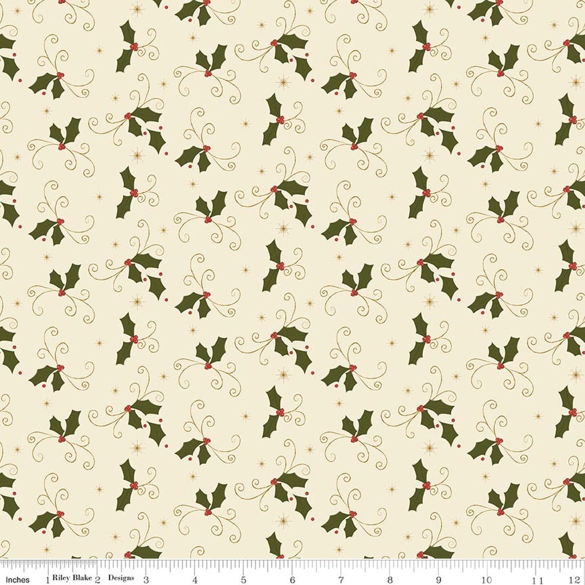 Holly Cream - Christmas Greetings