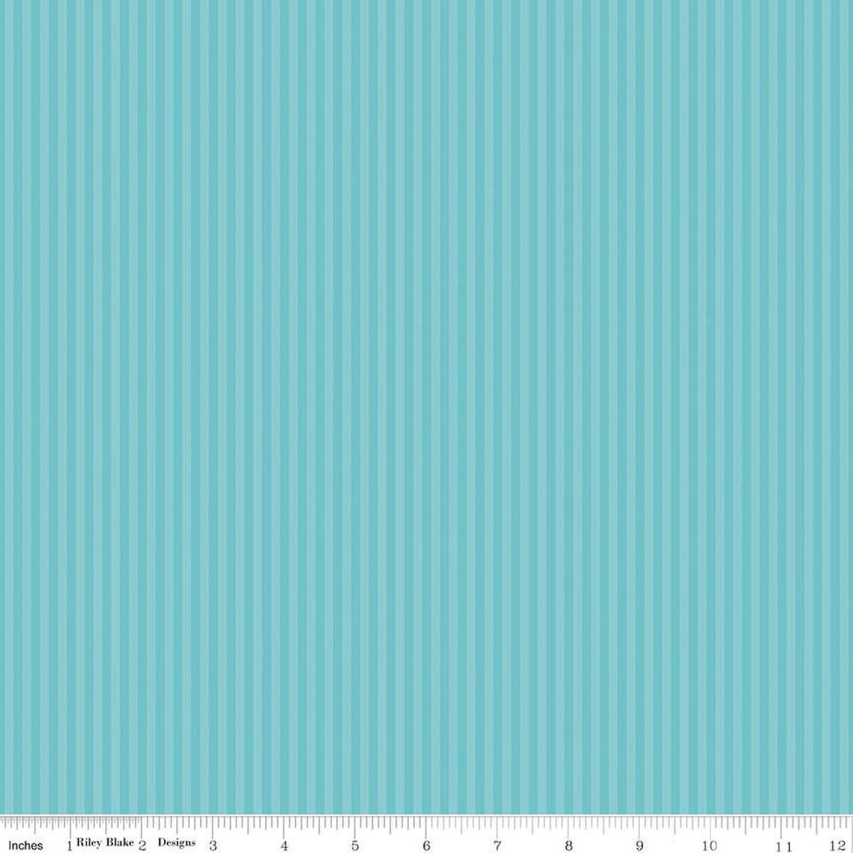 1/8" Tonal Stripe Peacock - Stripes