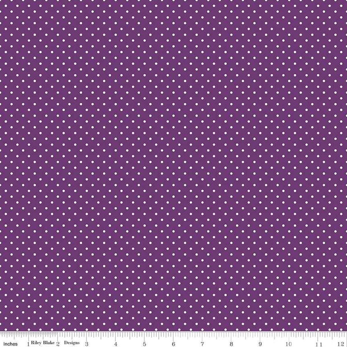 Eggplant - Swiss Dot