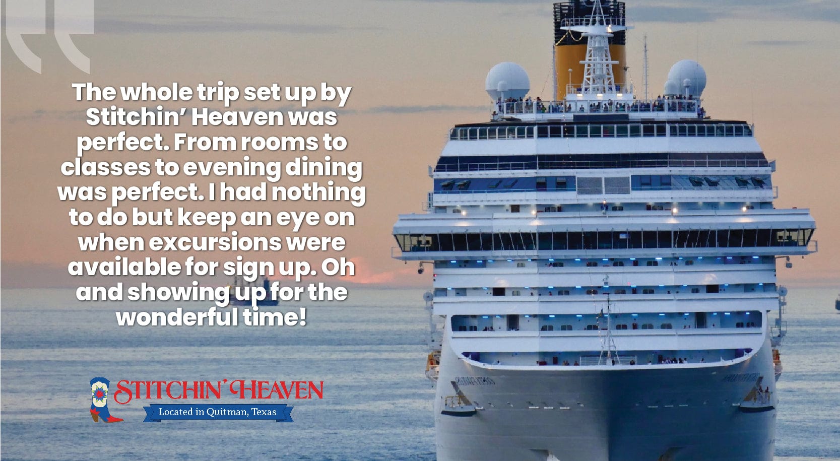 Quilt and Travel Through Quilting Cruises Stitchin’ Heaven